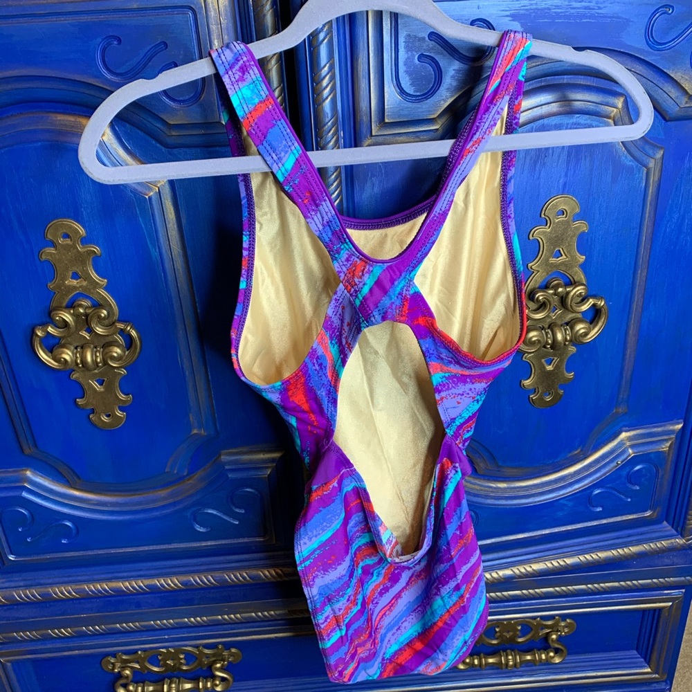 Vintage NIKE Racerback One Piece Swimsuit Size 10 - Picture 3 of 4
